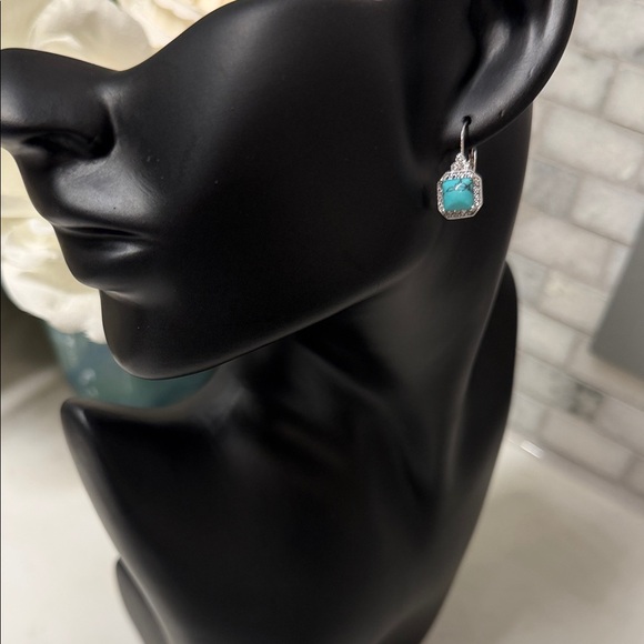 Jewelry - Elegant Silver and Turquoise Earrings